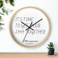 Wall Clock — "It's Time to Get Your Shh Together" Modern Minimalist Funny Office Clock
$43.53
Base colors: Wooden Base

Hand colors: Black
Black
White