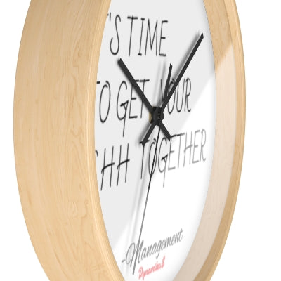 Wall Clock — "It's Time to Get Your Shh Together" Modern Minimalist Funny Office Clock
$43.53
Base colors: Wooden Base

Hand colors: Black
Black
White
